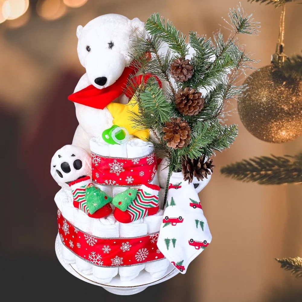 Christmas Diaper Cake
